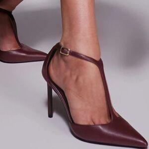 ASOS Burgundy T-Strap Women's Heels